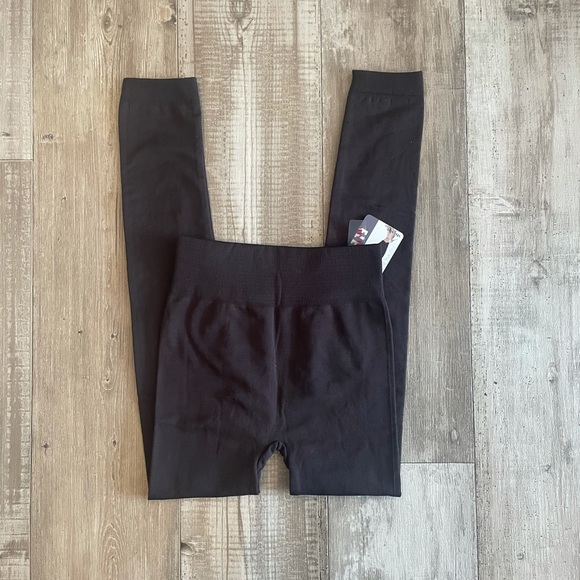 Women’s Brown Fleece Leggings - Picture 1 of 8